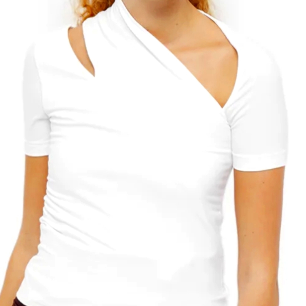 Helmut Lang Slash T in Optic White XS